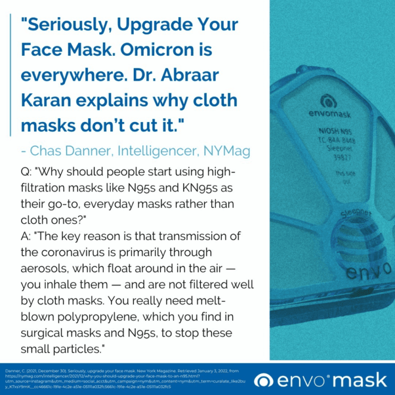 It’s Time to Upgrade Your Mask, Experts Suggest – envo mask