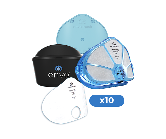 envo® mask N95 Respirator Bundle (10 + Shield)