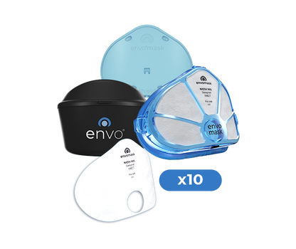 envo® mask N95 Respirator Bundle (10 + Shield)